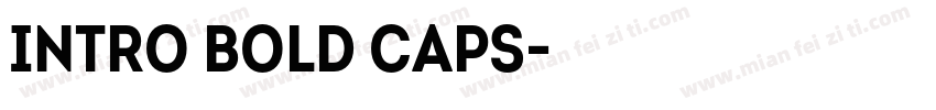 Intro Bold Caps字体转换